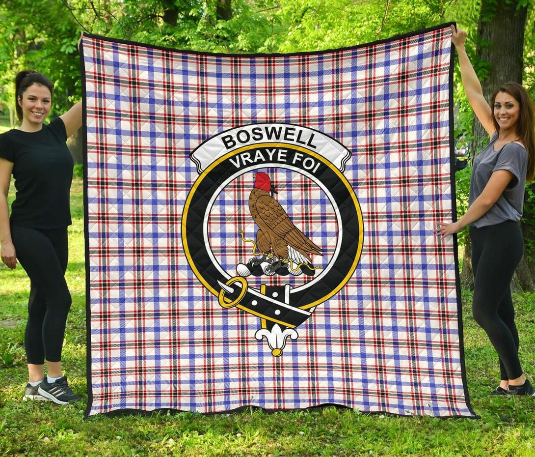 Boswell Modern Tartan Classic Crest Premium Quilt