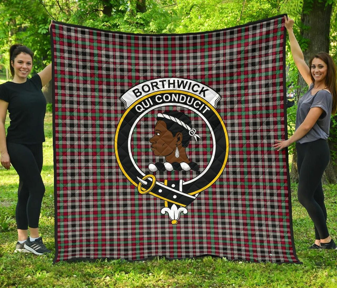 Borthwick Ancient Tartan Classic Crest Premium Quilt