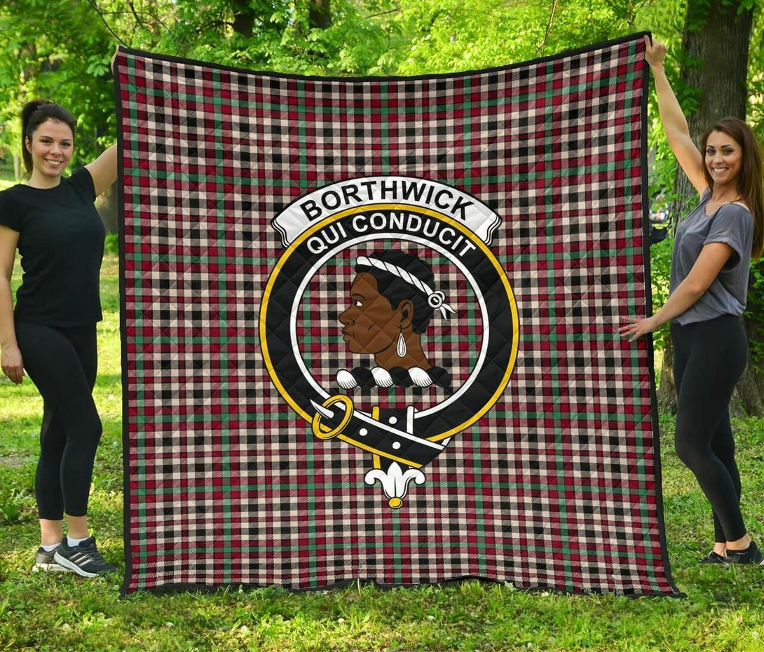 Borthwick Dress Ancient Tartan Classic Crest Premium Quilt