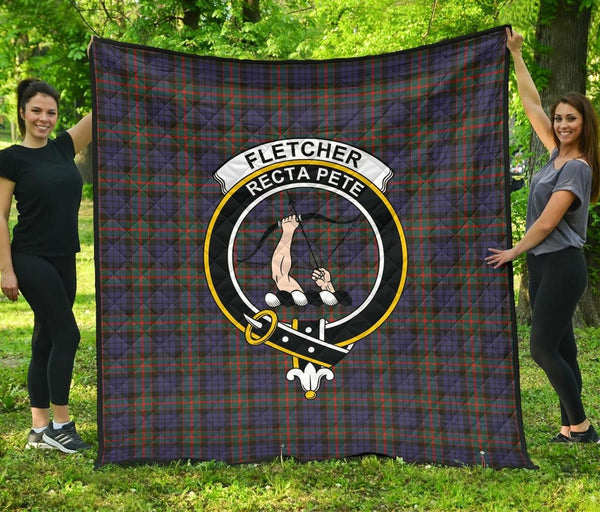 Fletcher of Dunans Tartan Classic Crest Premium Quilt