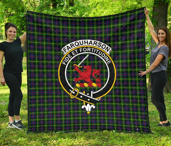 Farquharson Modern Tartan Classic Crest Premium Quilt