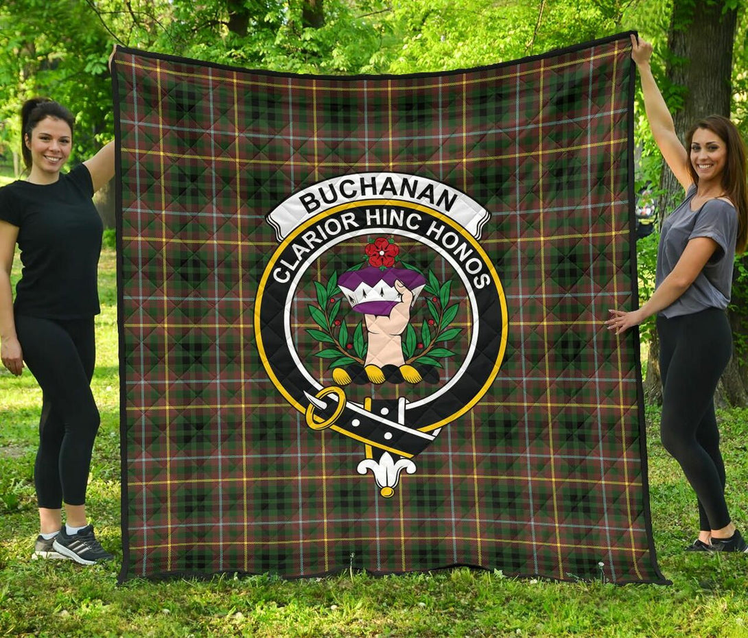 Buchanan Hunting Tartan Classic Crest Premium Quilt