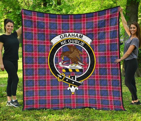 Graham of Menteith Red Tartan Classic Crest Premium Quilt