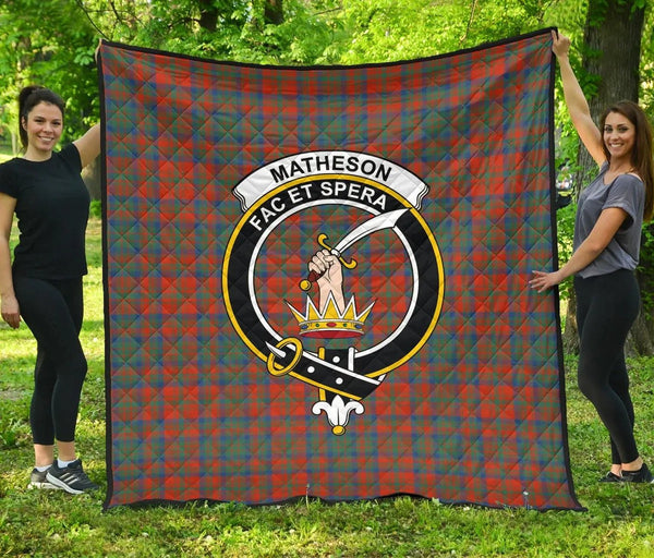 Matheson Ancient Tartan Classic Crest Premium Quilt