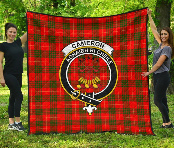 Cameron Modern Tartan Classic Crest Premium Quilt