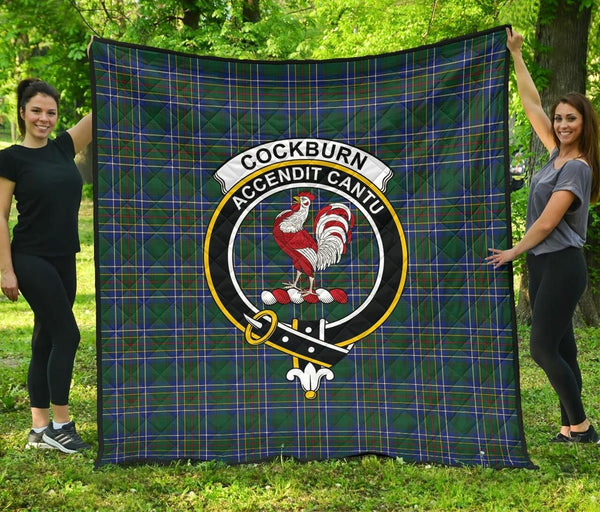 Cockburn Ancient Tartan Classic Crest Premium Quilt