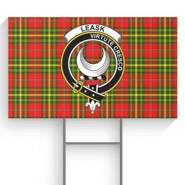 Leask Tartan Classic Crest Yard Sign