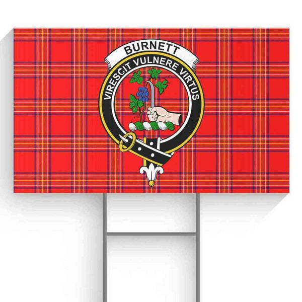 Burnett Tartan Classic Crest Yard Sign