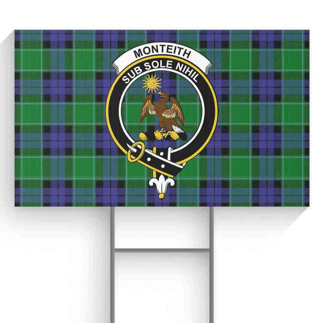 Monteith Tartan Classic Crest Yard Sign