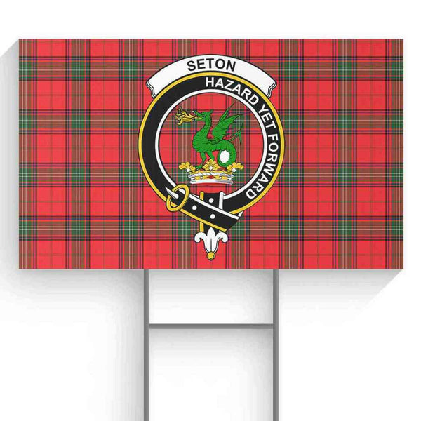 Seton Tartan Classic Crest Yard Sign