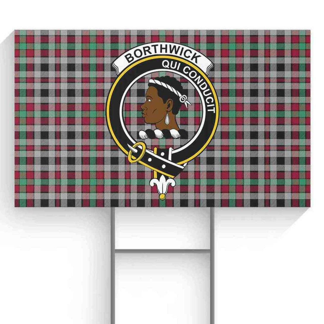 Borthwick Tartan Classic Crest Yard Sign