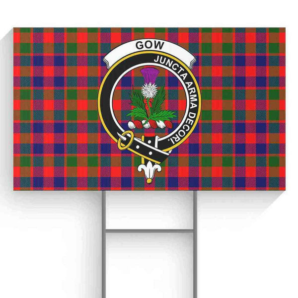 Gow (of Skeoch) Tartan Classic Crest Yard Sign