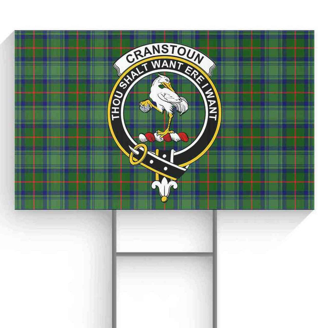 Cranstoun Tartan Classic Crest Yard Sign