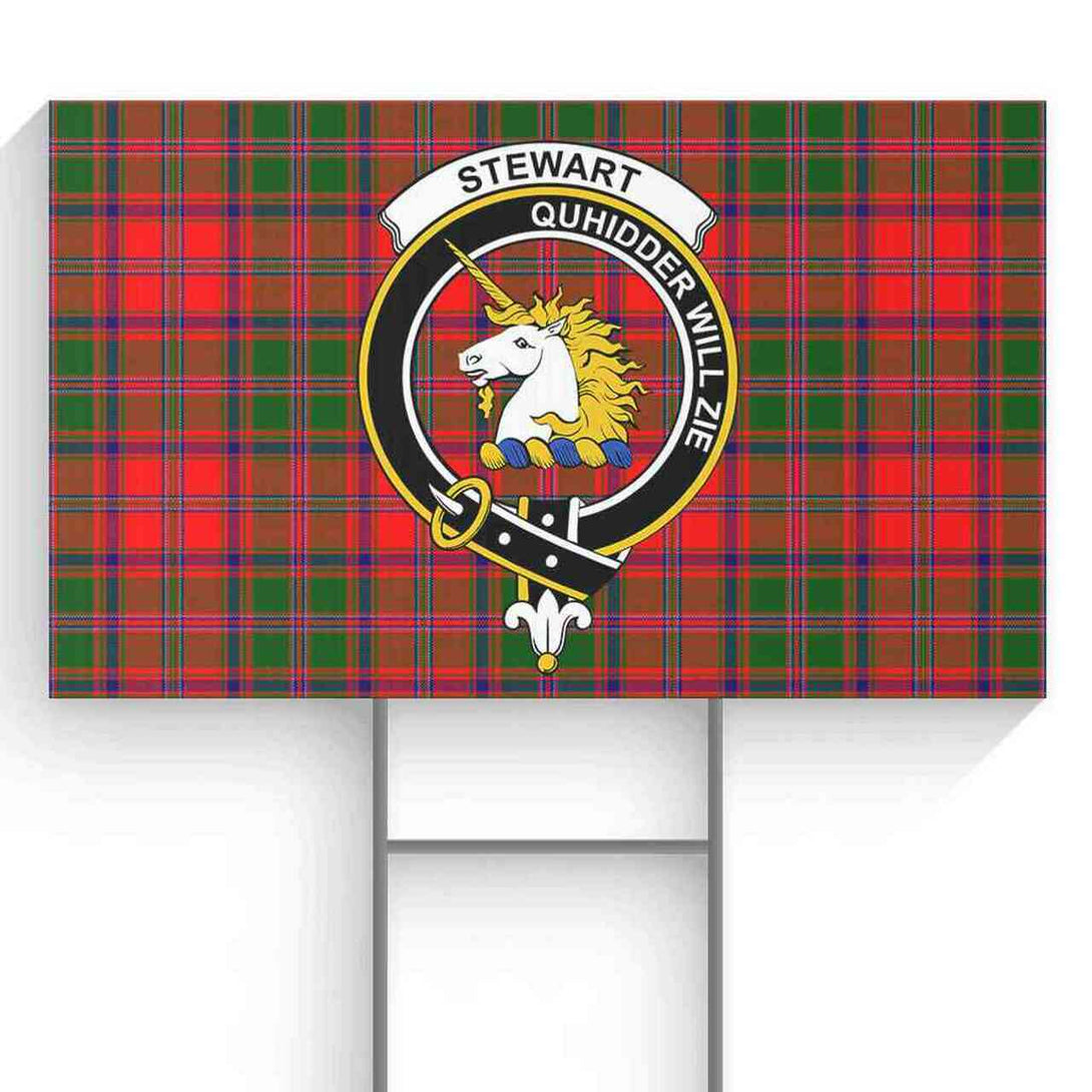 Stewart (of Appin) Tartan Classic Crest Yard Sign