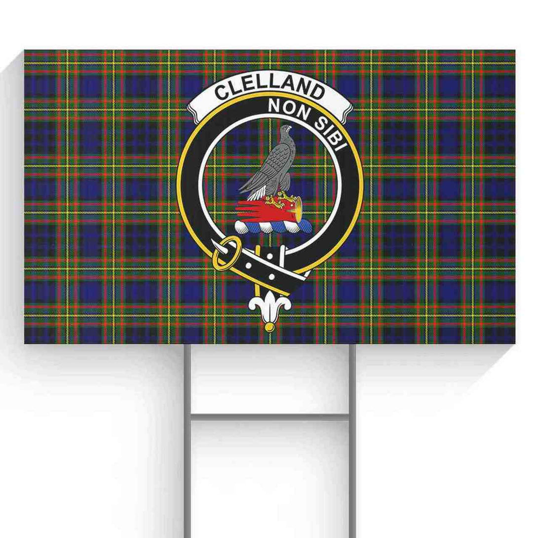 Clelland Tartan Classic Crest Yard Sign