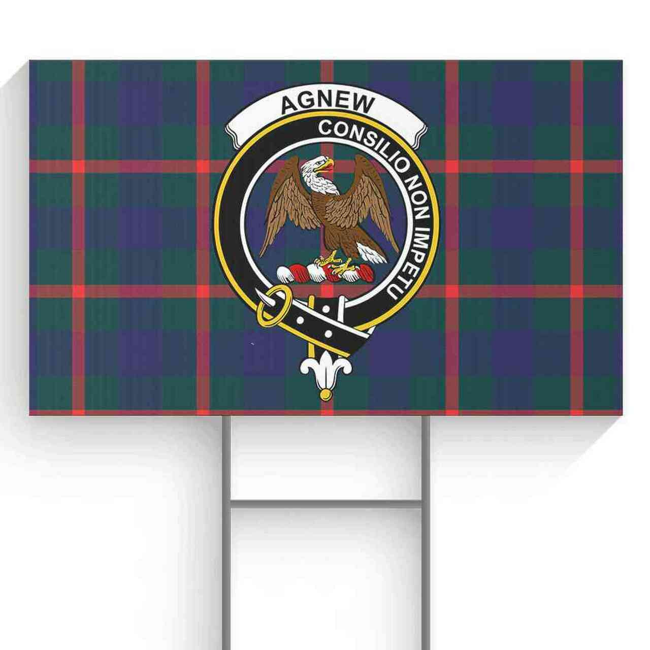 Agnew Tartan Classic Crest Yard Sign | Celticprime.com – celticprime