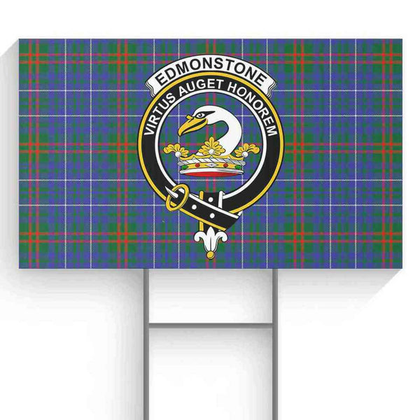 Edmonstone (of Duntreath) Tartan Classic Crest Yard Sign