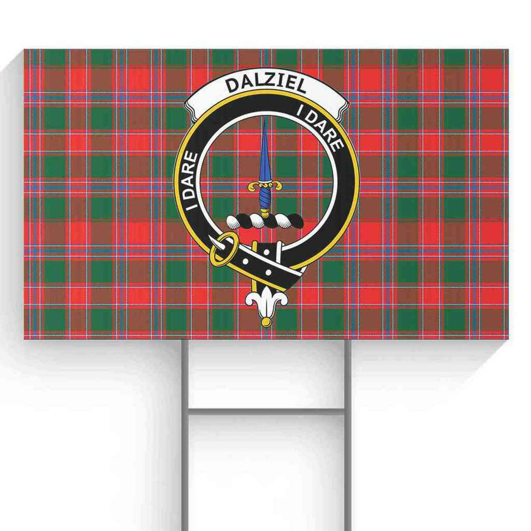 Dalziel Tartan Classic Crest Yard Sign