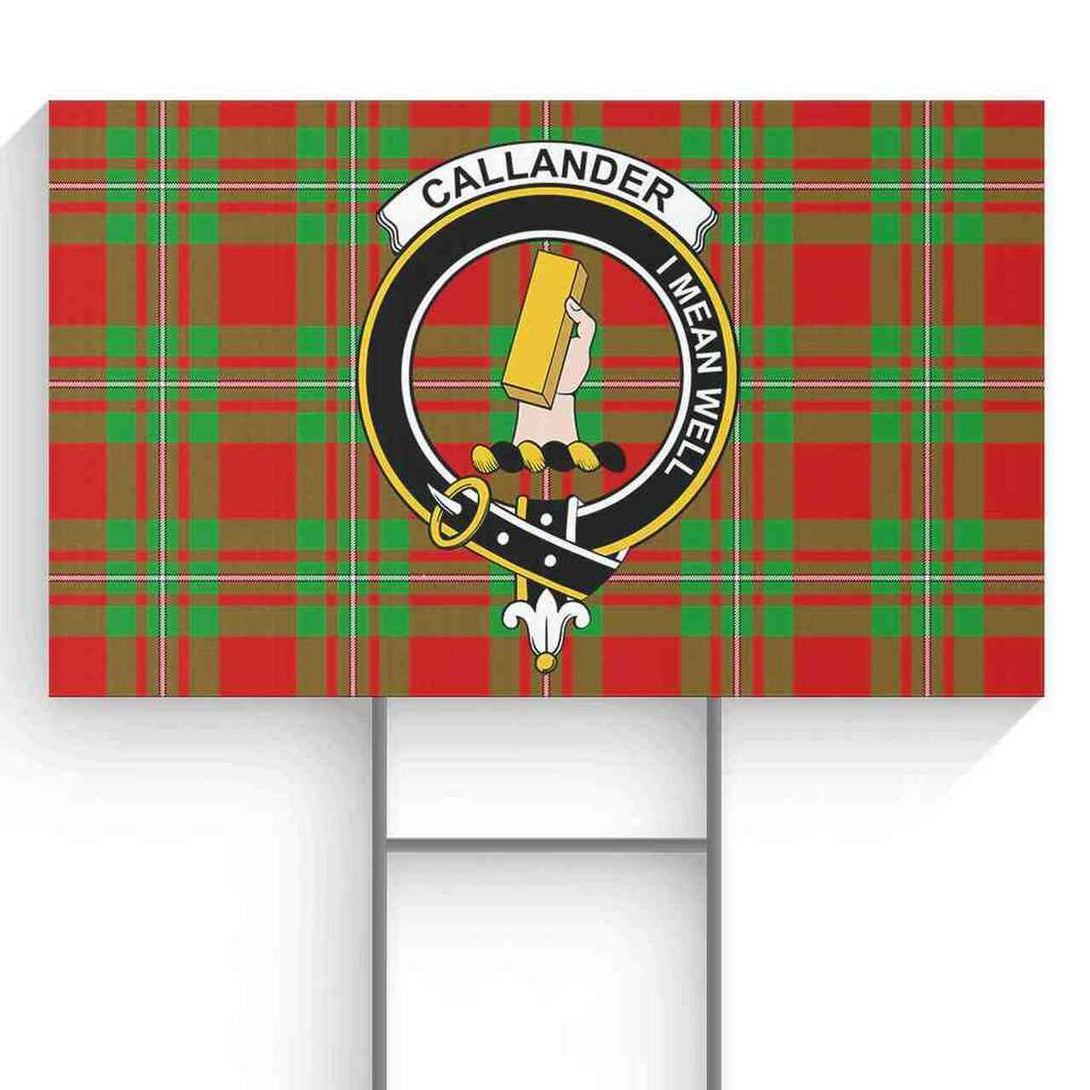 Callander Tartan Classic Crest Yard Sign