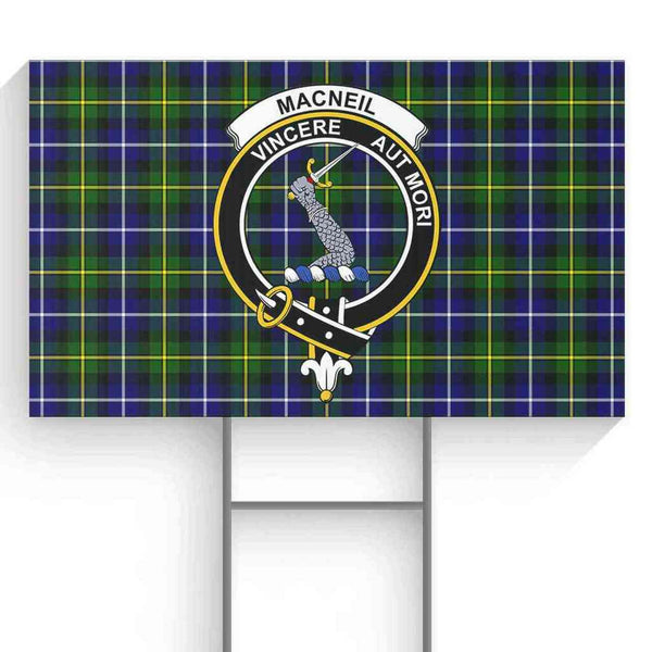 MacNeill of Barra Tartan Classic Crest Yard Sign