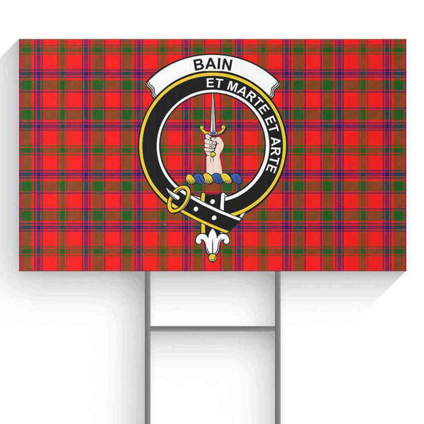 Bain Tartan Classic Crest Yard Sign