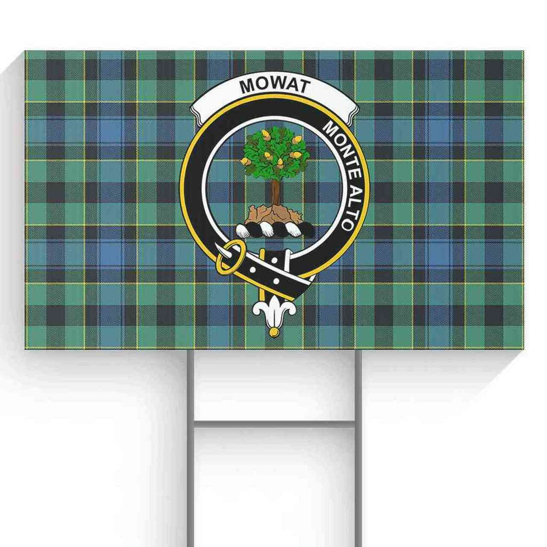 Mowat (of Inglistoun) Tartan Classic Crest Yard Sign