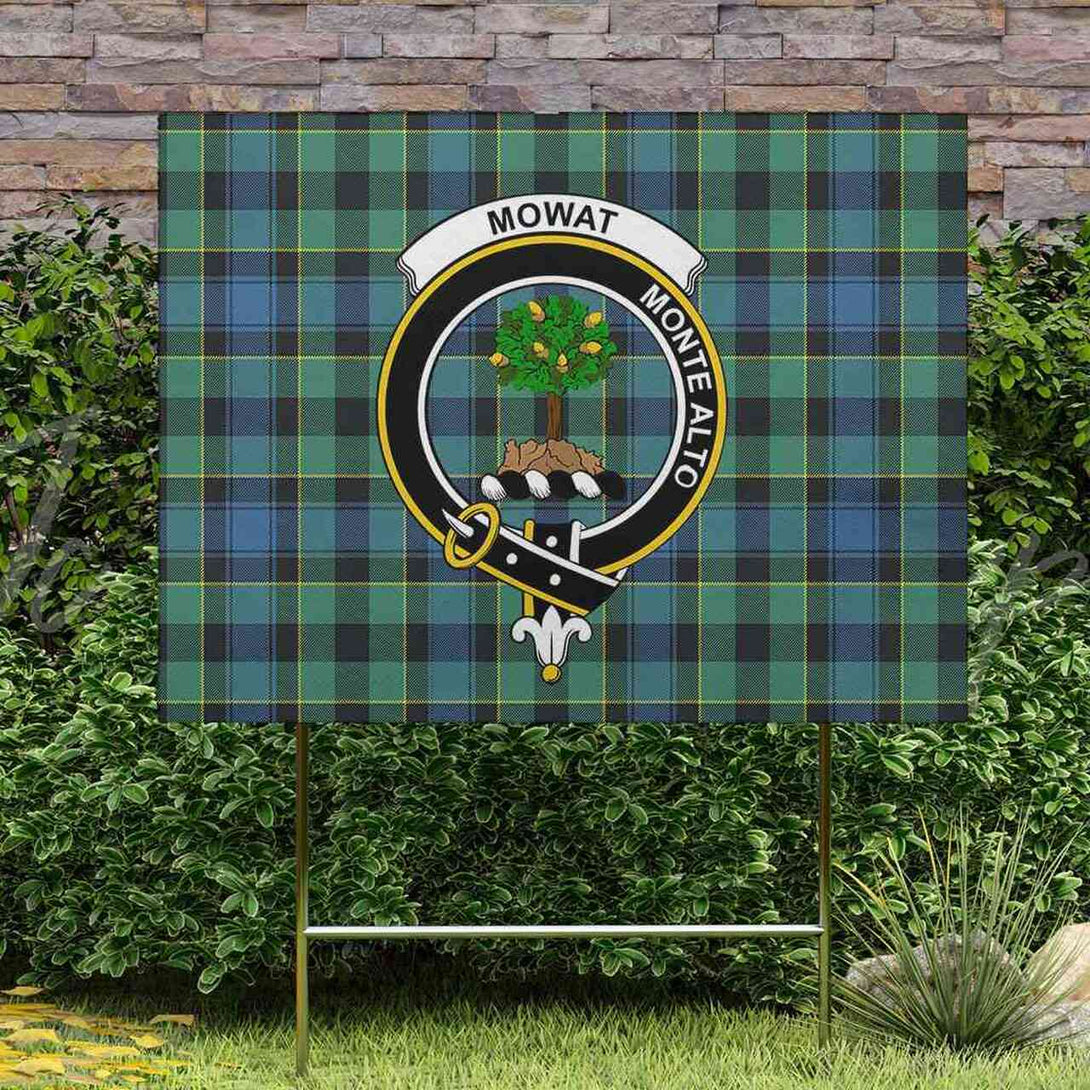 Mowat (of Inglistoun) Tartan Classic Crest Yard Sign | Celticprime.com ...