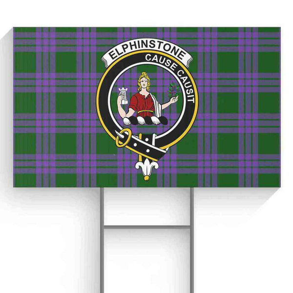 Elphinstone Tartan Classic Crest Yard Sign