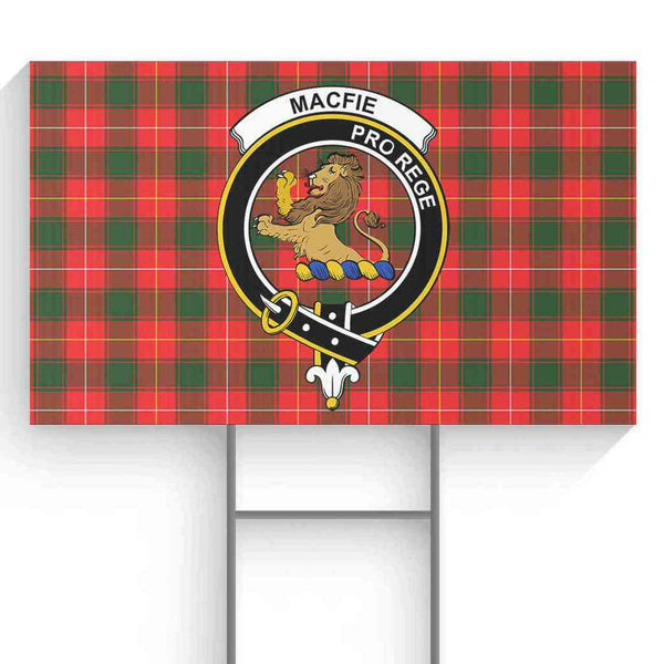 MacFie (of Dreghorn) Tartan Classic Crest Yard Sign