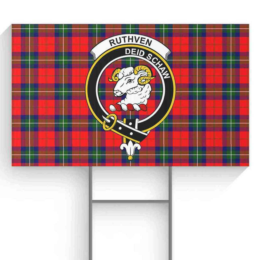 Ruthven Tartan Classic Crest Yard Sign