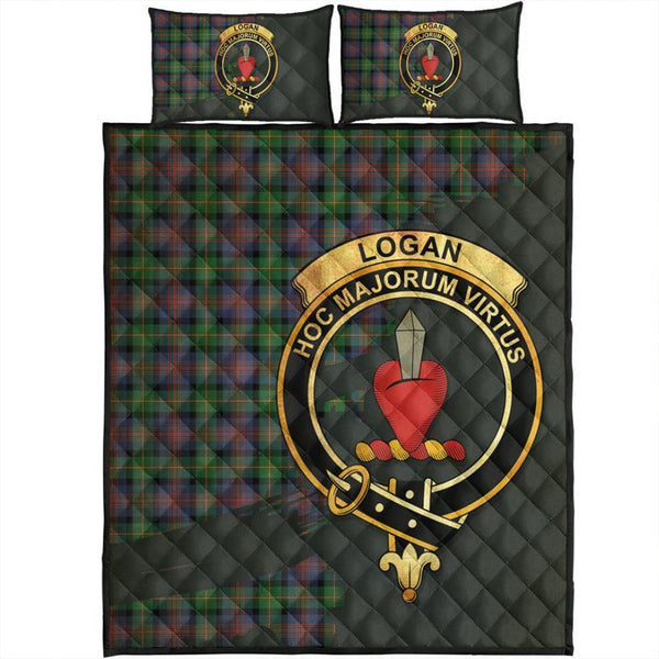 Logan Ancient Tartan Crest Quilt Bed Set Oldest Style