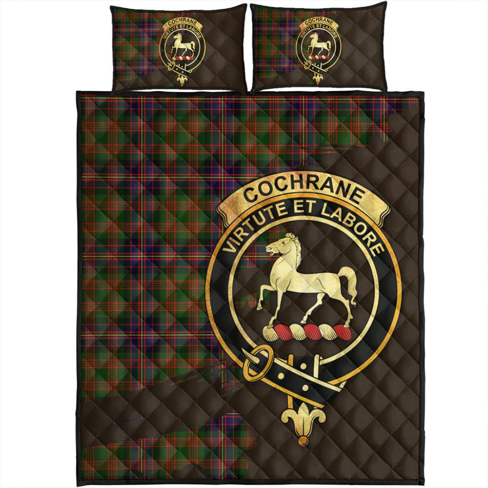 Cochrane Modern Tartan Crest Quilt Bed Set Oldest Style