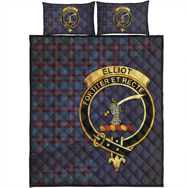 Elliot Modern Tartan Crest Quilt Bed Set Oldest Style