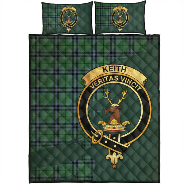 Keith Ancient Tartan Crest Quilt Bed Set Oldest Style