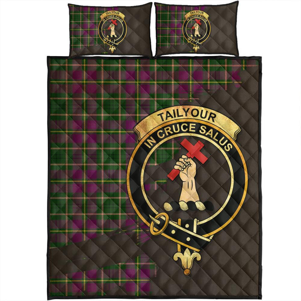 Tailyour Weathered Tartan Crest Quilt Bed Set Oldest Style