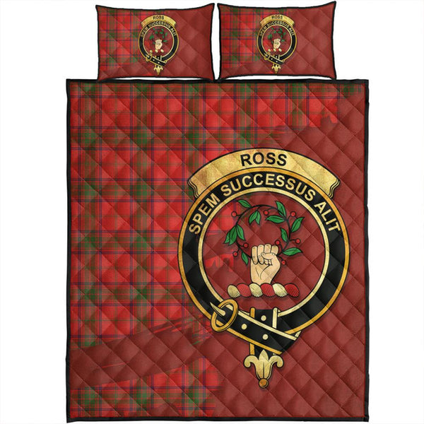 Ross Modern Tartan Crest Quilt Bed Set Oldest Style