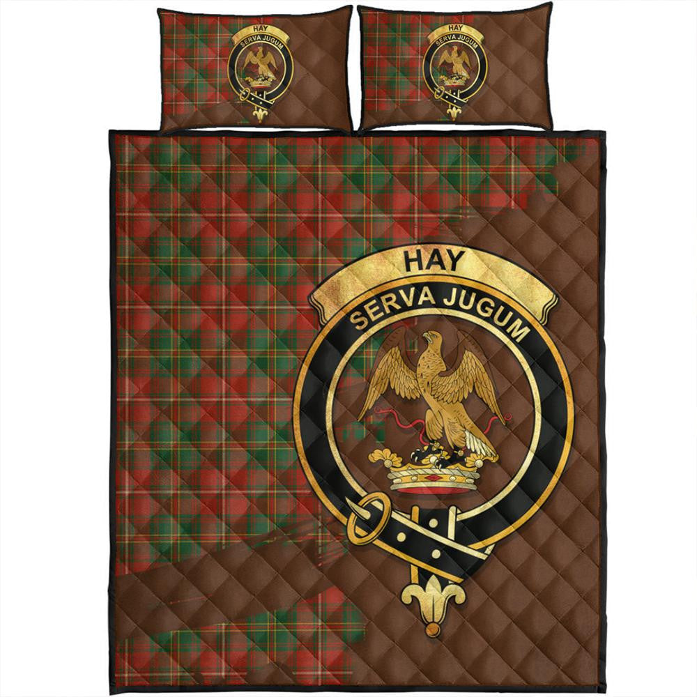 Hay Ancient Tartan Crest Quilt Bed Set Oldest Style