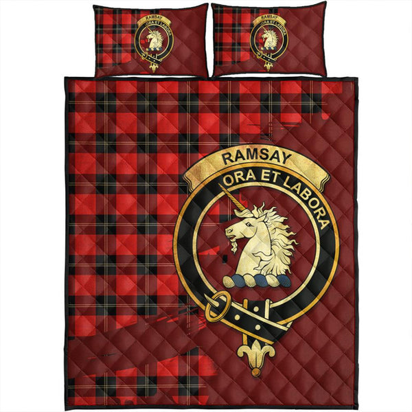 Ramsay Modern Tartan Crest Quilt Bed Set Oldest Style