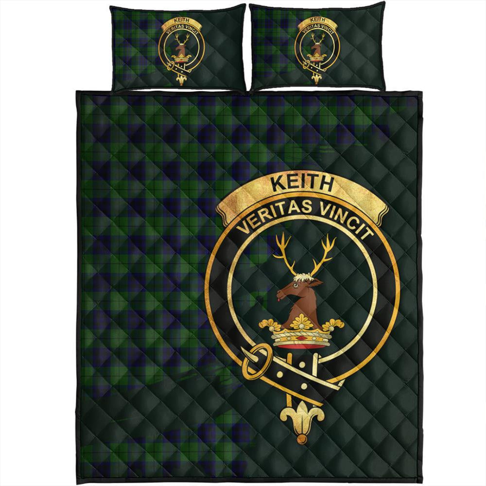 Keith Modern Tartan Crest Quilt Bed Set Oldest Style