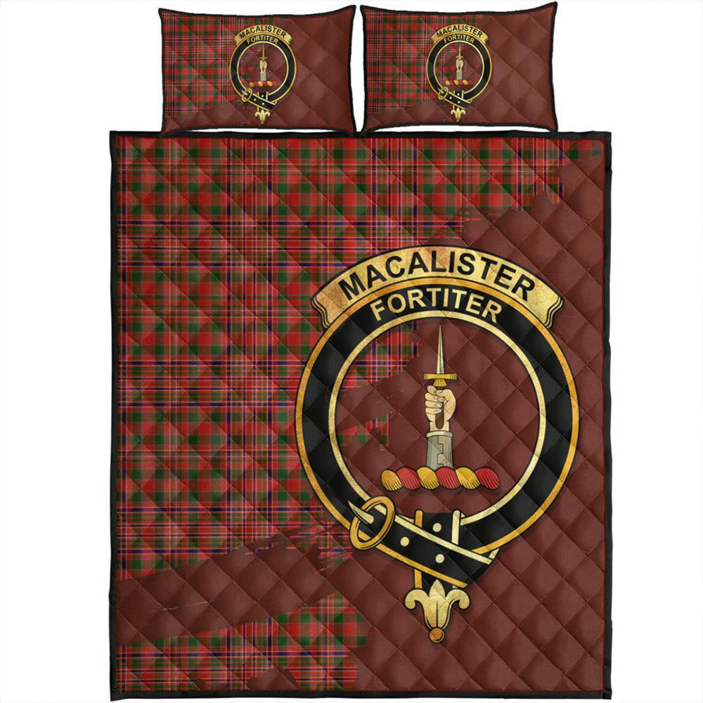 MacAlister Modern Tartan Crest Quilt Bed Set Oldest Style