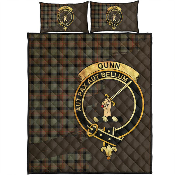 Gunn Weathered Tartan Crest Quilt Bed Set Oldest Style