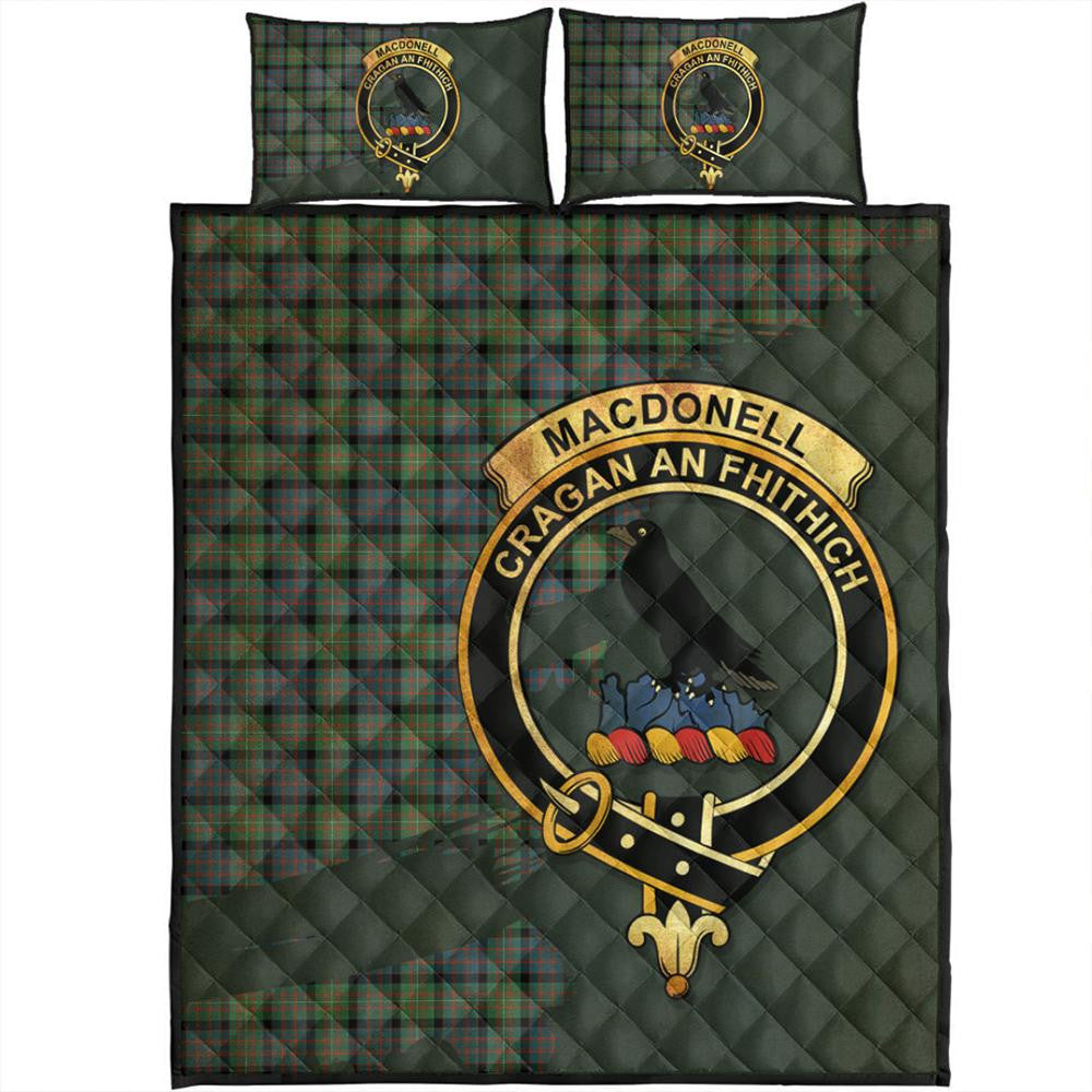 MacDonnell of Glengarry Ancient Tartan Crest Quilt Bed Set Oldest Style