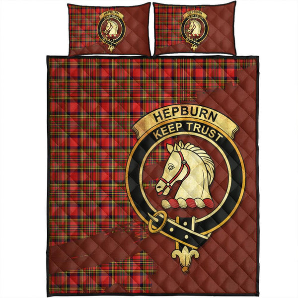 Hepburn Tartan Crest Quilt Bed Set Oldest Style