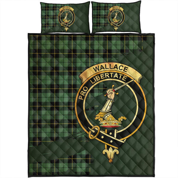 Wallace Hunting Ancient Tartan Crest Quilt Bed Set Oldest Style