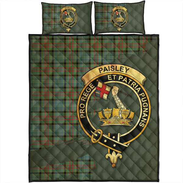 Paisley District Tartan Crest Quilt Bed Set Oldest Style