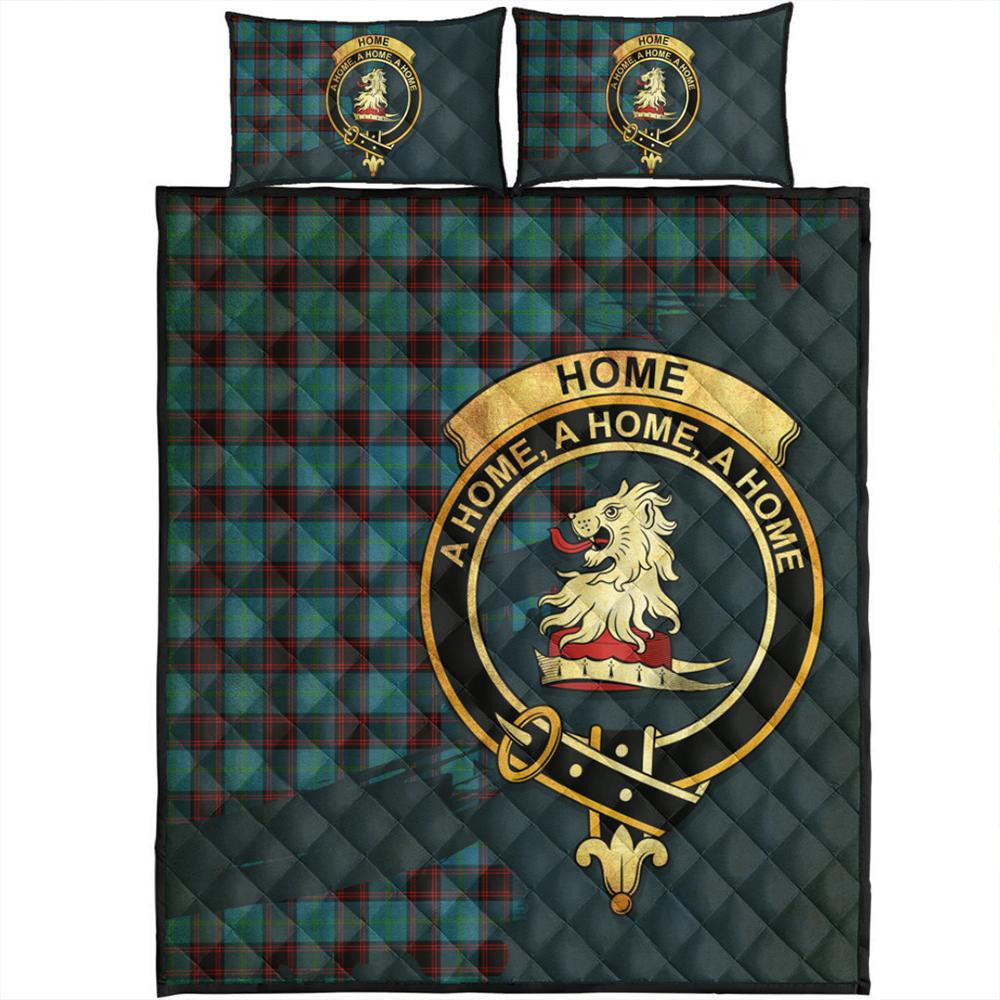 Home Ancient Tartan Crest Quilt Bed Set Oldest Style