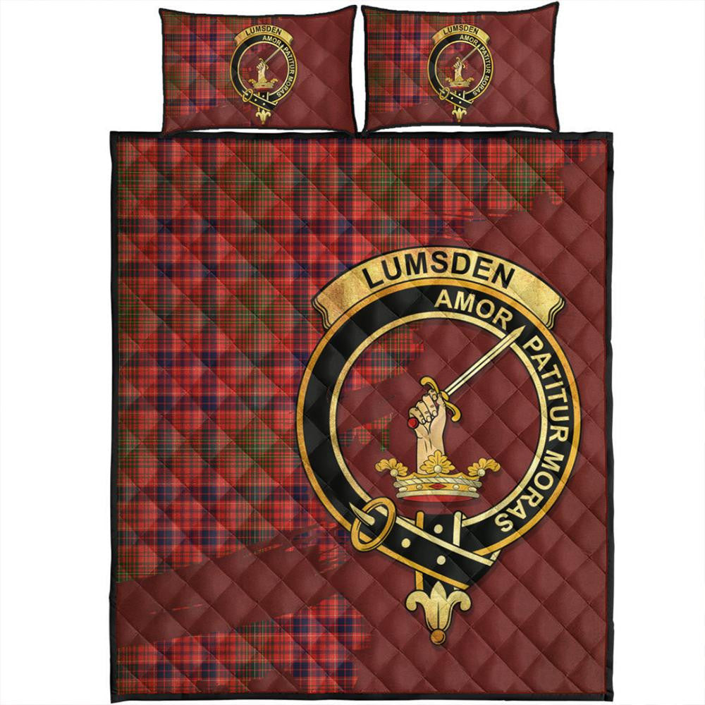 Lumsden Modern Tartan Crest Quilt Bed Set Oldest Style