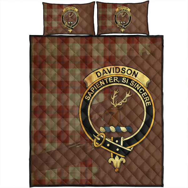 Davidson Dress Dancers Tartan Crest Quilt Bed Set Oldest Style