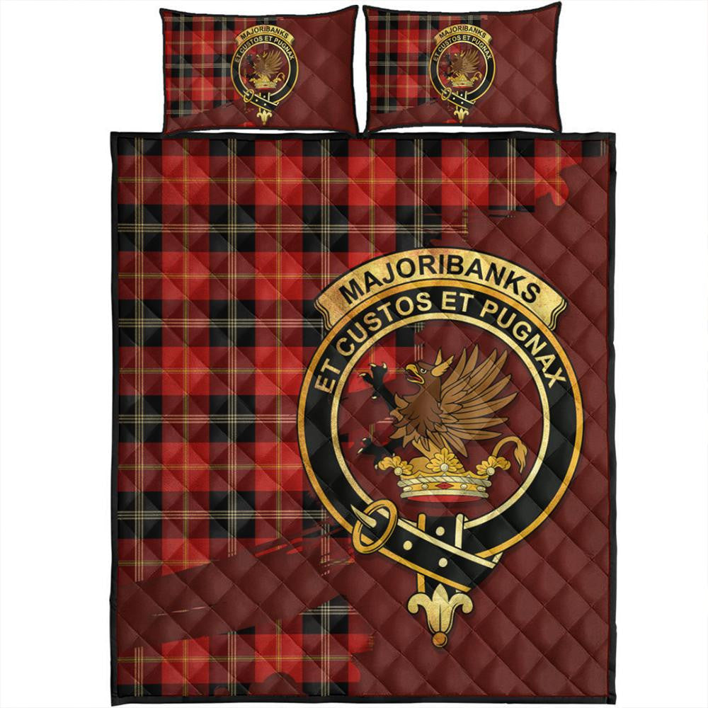 Marjoribanks Tartan Crest Quilt Bed Set Oldest Style