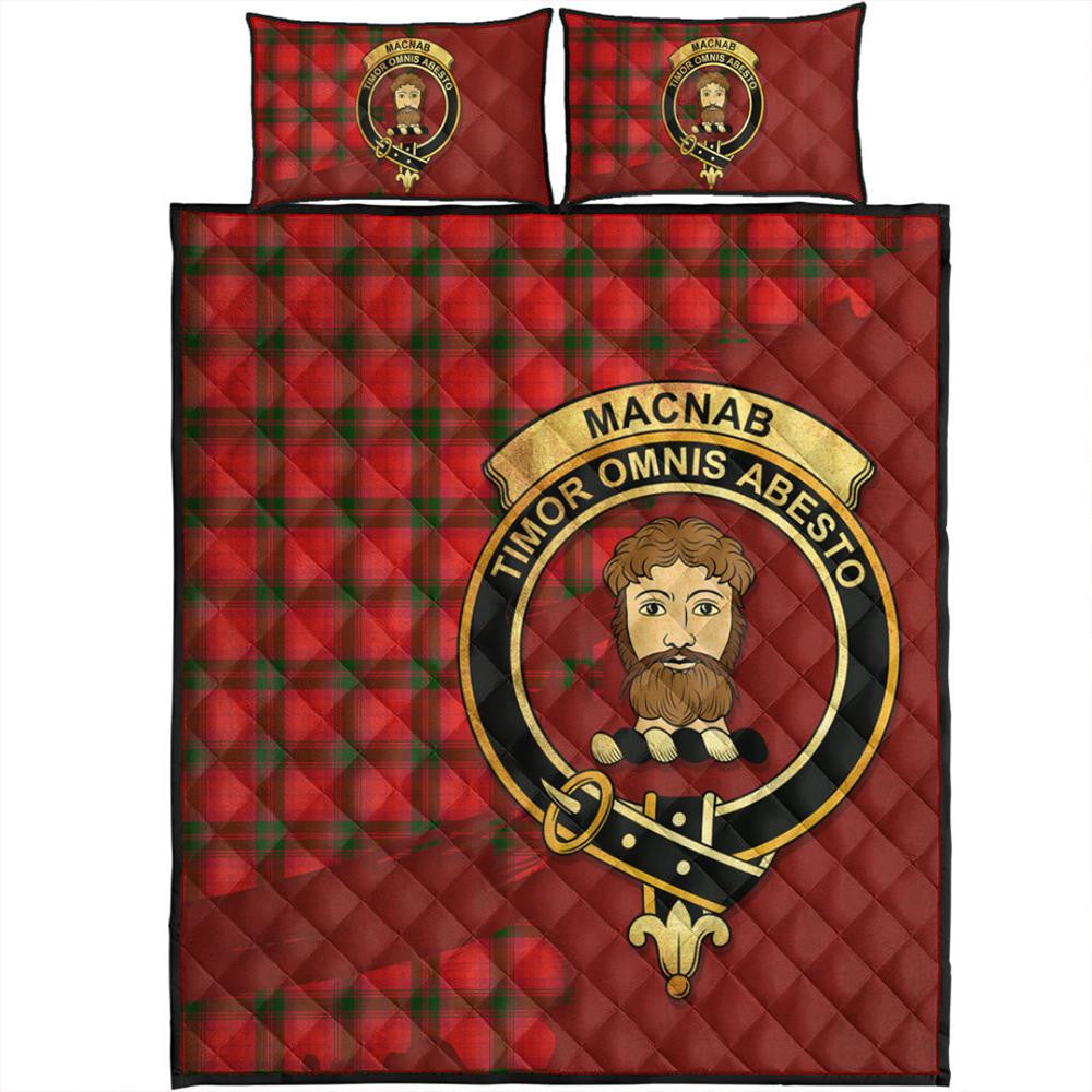 MacNab Modern Tartan Crest Quilt Bed Set Oldest Style